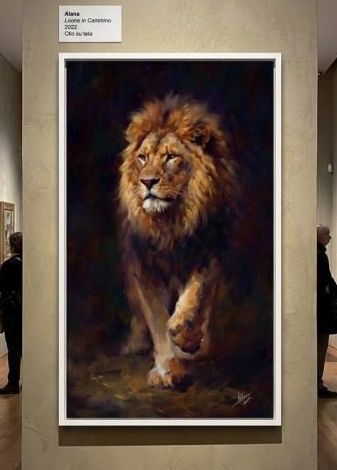 ArteDiAlina.com painting: “Leone in Cammino”